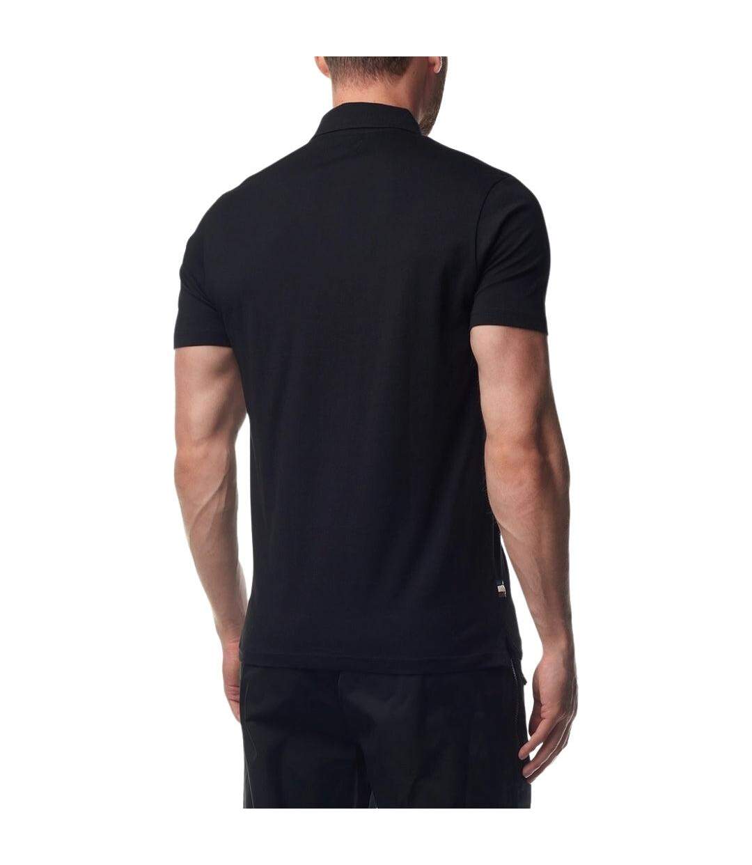 Mens Active Sailor Short-sleeved Polo Shirt Black Aquascutum-4