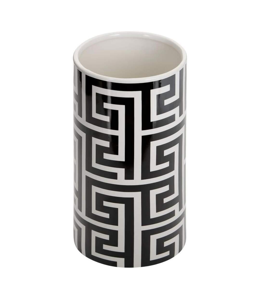 Vase en Dolomite The Palm Resort 26cm Noir & Blanc-1