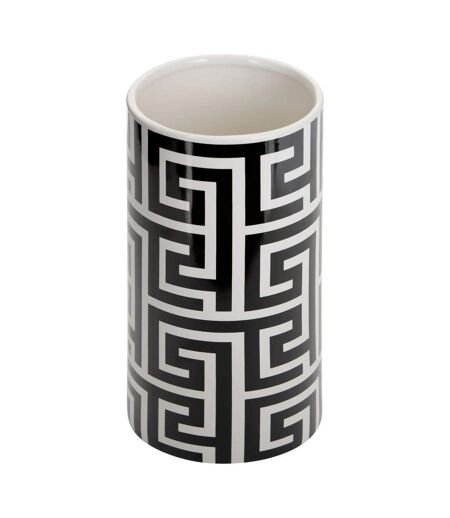 Vase en Dolomite The Palm Resort 26cm Noir & Blanc