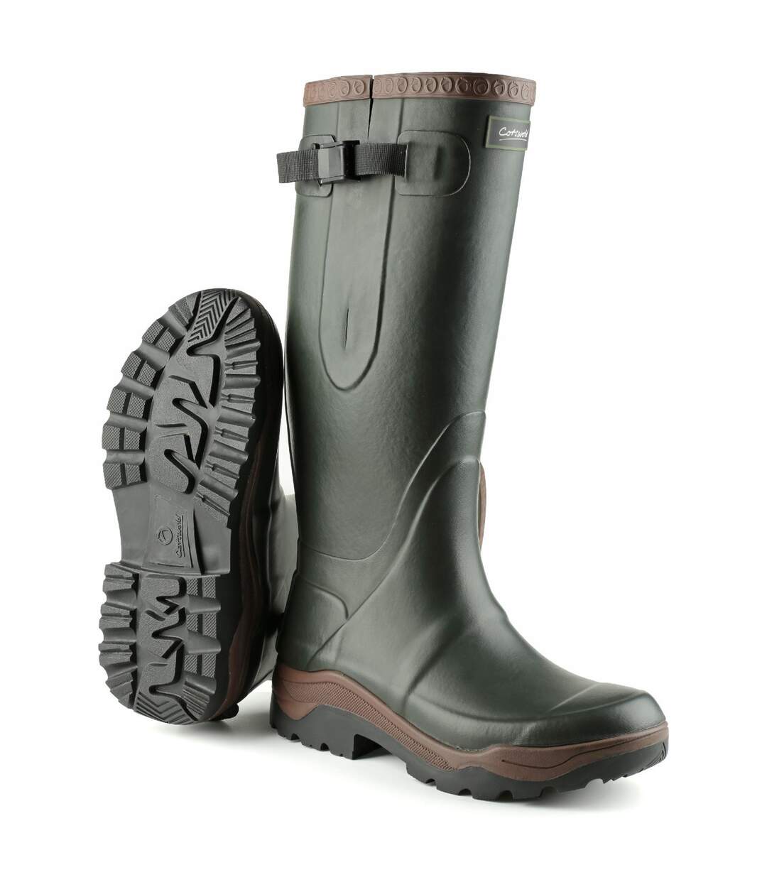 Cotswold Mens Compass Neoprene Wellington Boots (Green) - UTFS4875-1