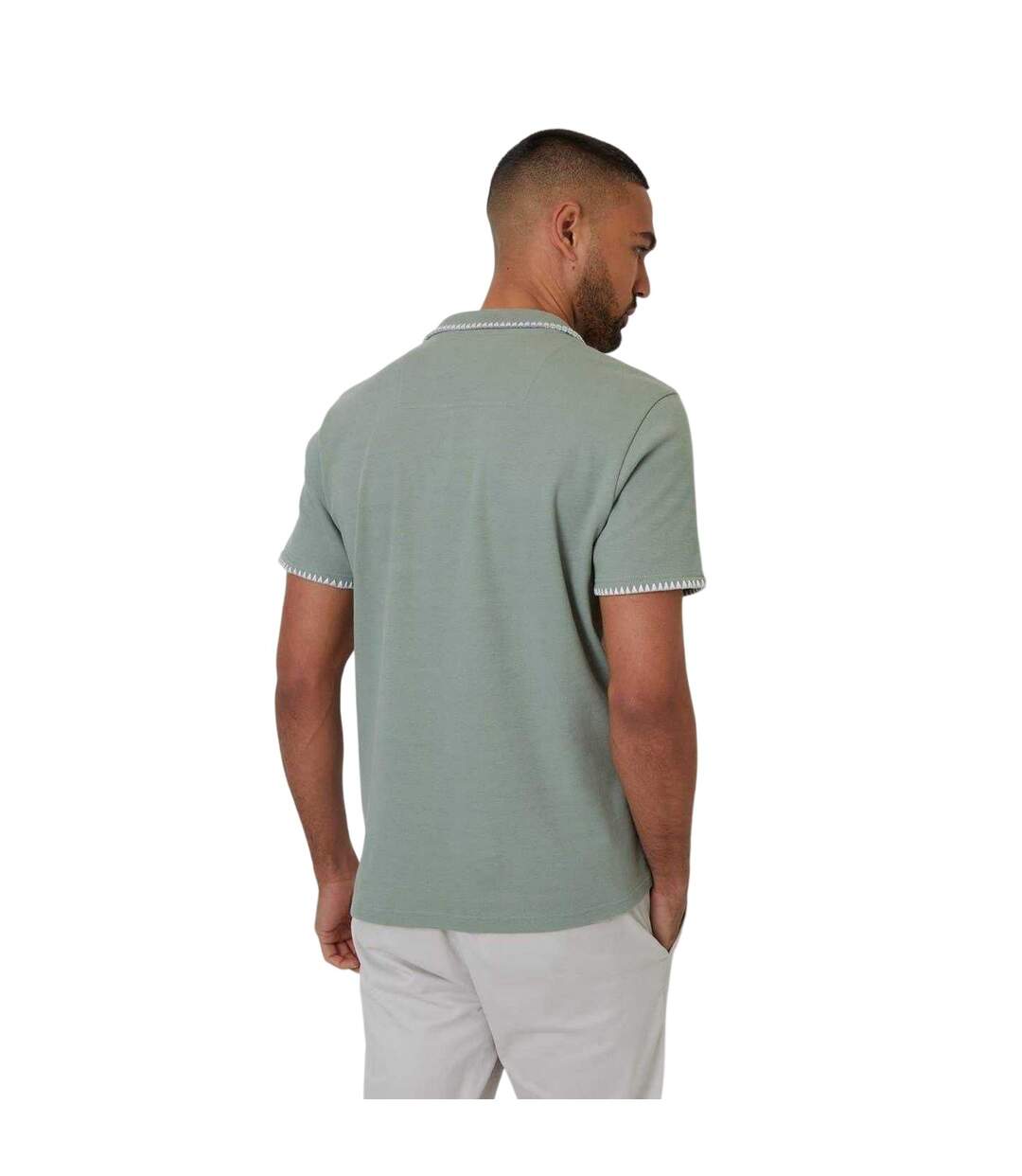Polo Manches Courtes Arnwick Homme Vert De Gris Clair Threadbare-3