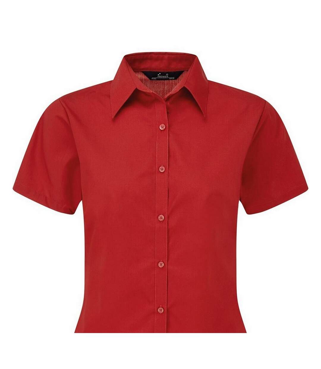 Chemisier À Manches Courtes Femme Rouge Premier-2