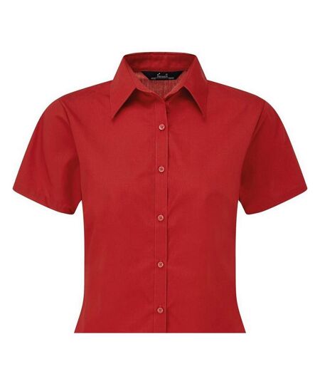 Chemisier À Manches Courtes Femme Rouge Premier