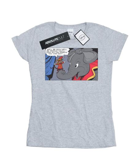 Disney - T-shirt DUMBO RICH AND FAMOUS - Femme (Gris chiné) - UTBI15173
