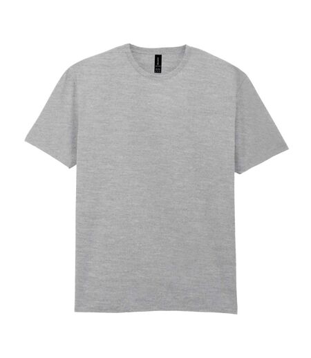 T-shirt Léger Et Uni En Coton Homme Gris Chiné Gildan
