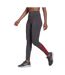 Legging Style 3 Rayures Essentials Femme Gris Foncé Chiné Rouge Vif Adidas-1