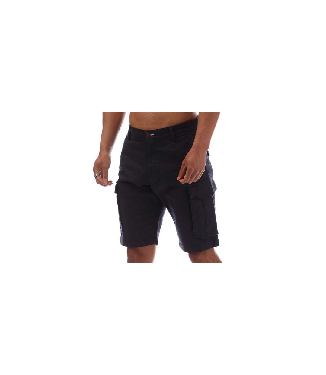 Mens Twill Relaxed Fit Cargo Shorts Navy Gant-1