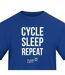 T-shirt Motif/style Imprimé Cycle Sleep Repeat Homme Bleu Plain Lazy-3