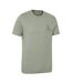 Mens ireland short-sleeved t-shirt khaki green Mountain Warehouse-3