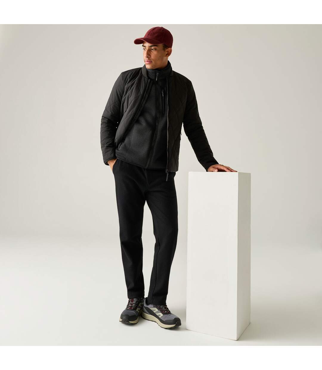 Mens Harvin Quilted Jacket Black Regatta-1