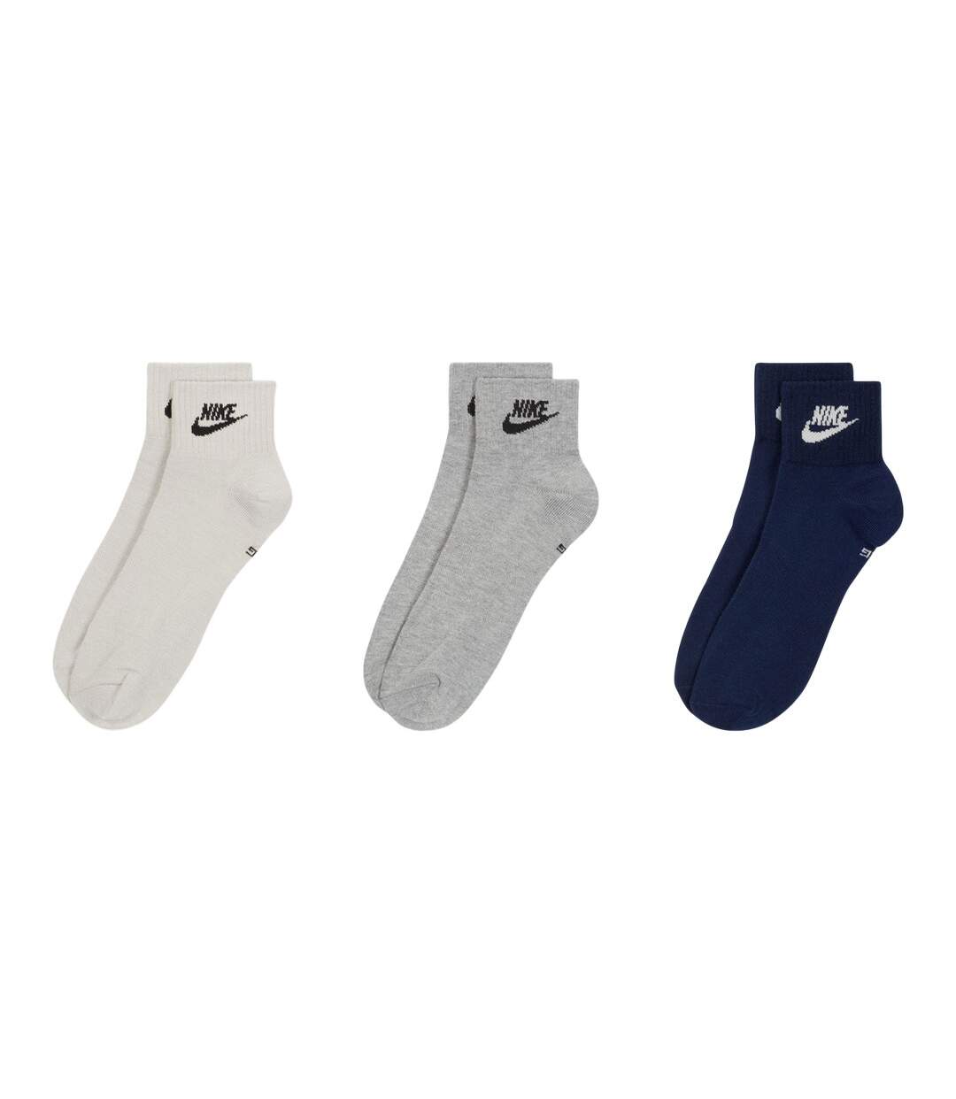 Socquettes Everyday Essential Adulte Blanc Gris Noir Nike-2