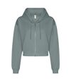 Awdis Womens/Ladies Just Hoods Cropped Fashion Hoodie (Dusty Green)