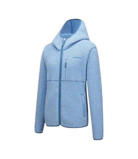 Womens/ladies Tundra Sherpa Fleece Lightweight Hooded Jacket Blue Karrimor