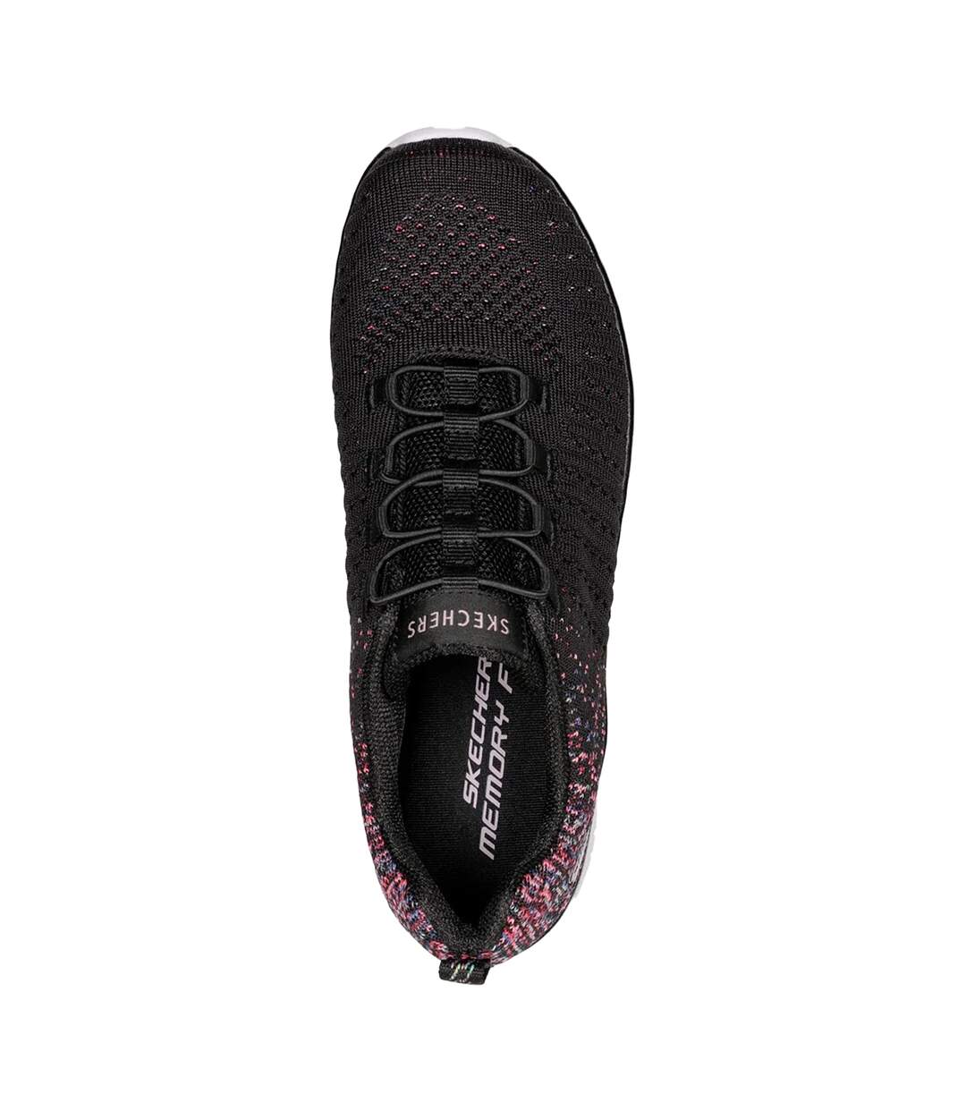 Womens/ladies virtue trainers black/pink Skechers-4