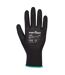 Unisex adult a335 dermi npr15 nitrile grip gloves xs black Portwest