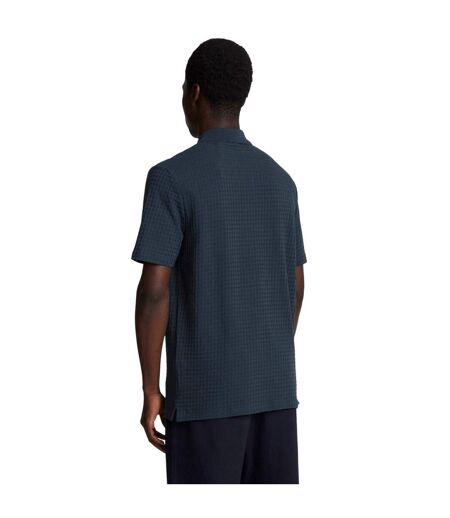 Mens Micro Argyle Polo Shirt Blue Lyle & Scott