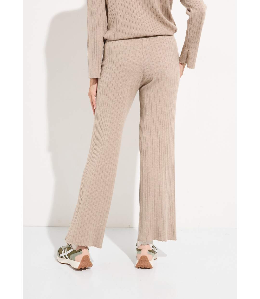 Pantalon confort, maille cotes plates-2