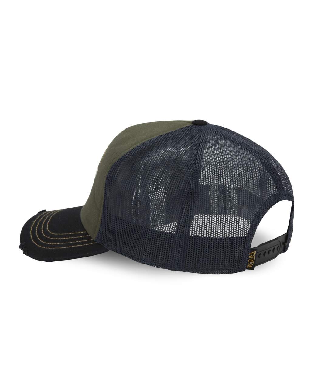 Casquette trucker avec filet effet bambou et print devant Crew Vondutch-5