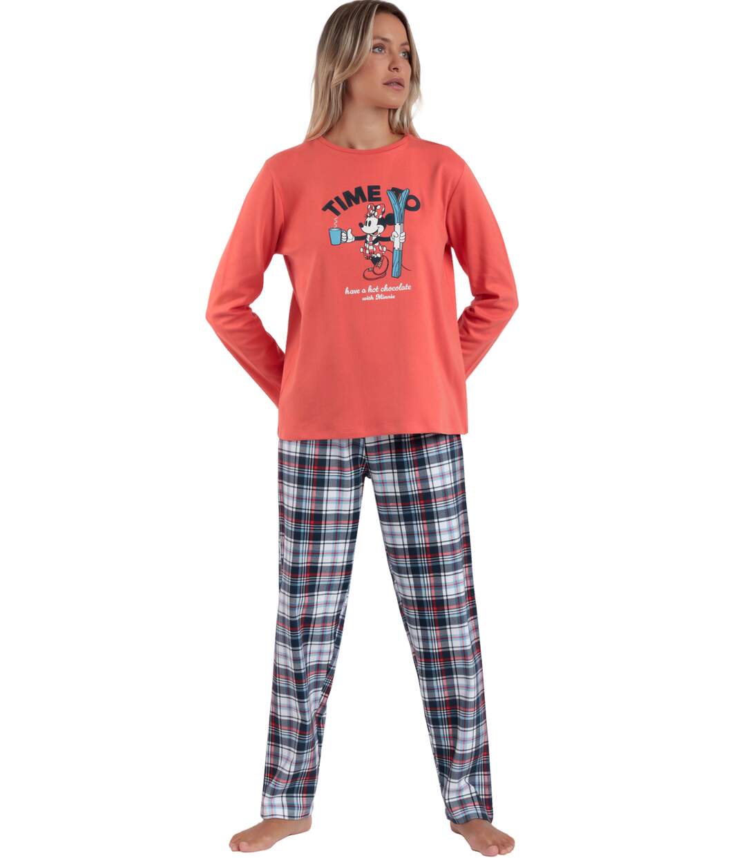 Pyjama tenue pantalon top manches longues Winter Club Disney Admas-1