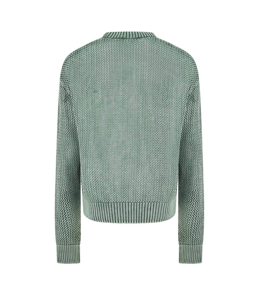 Mens Knitted Lightweight Jumper Forest Green Represent-2