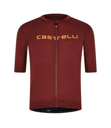 Maillot De Cyclisme Prologo Lite Homme Marron Foncé Castelli
