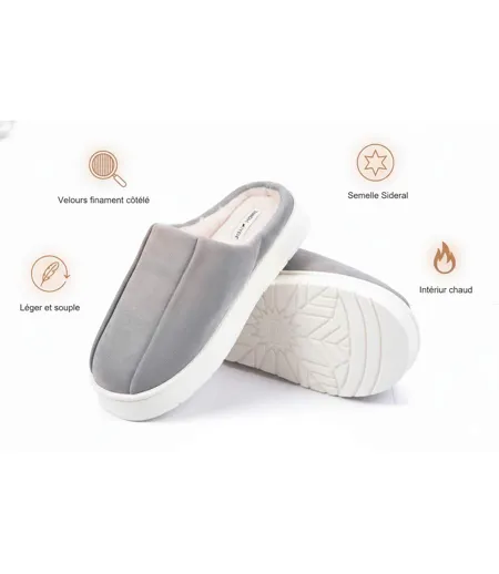 Mules homme velours côtelé MU10121