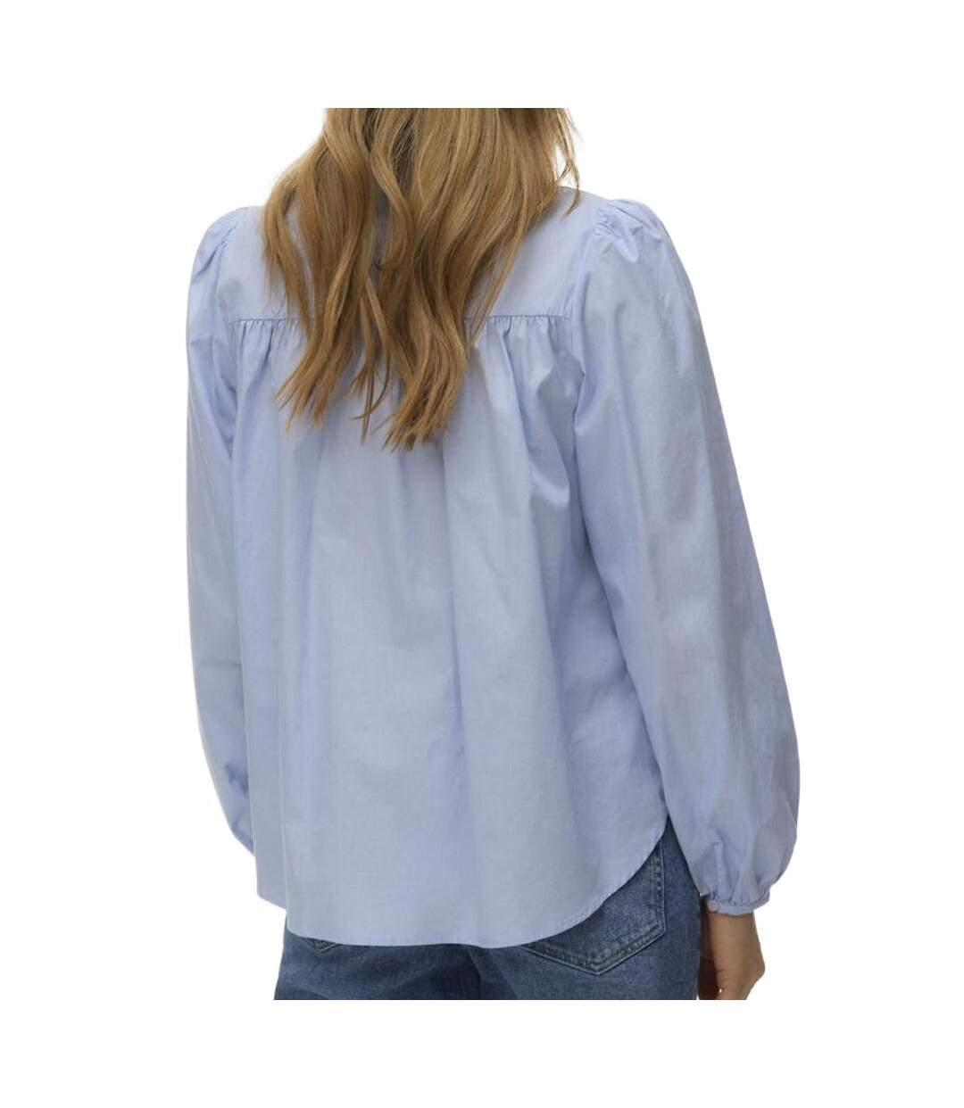 Blouse bleu femme vero moda sascha-2