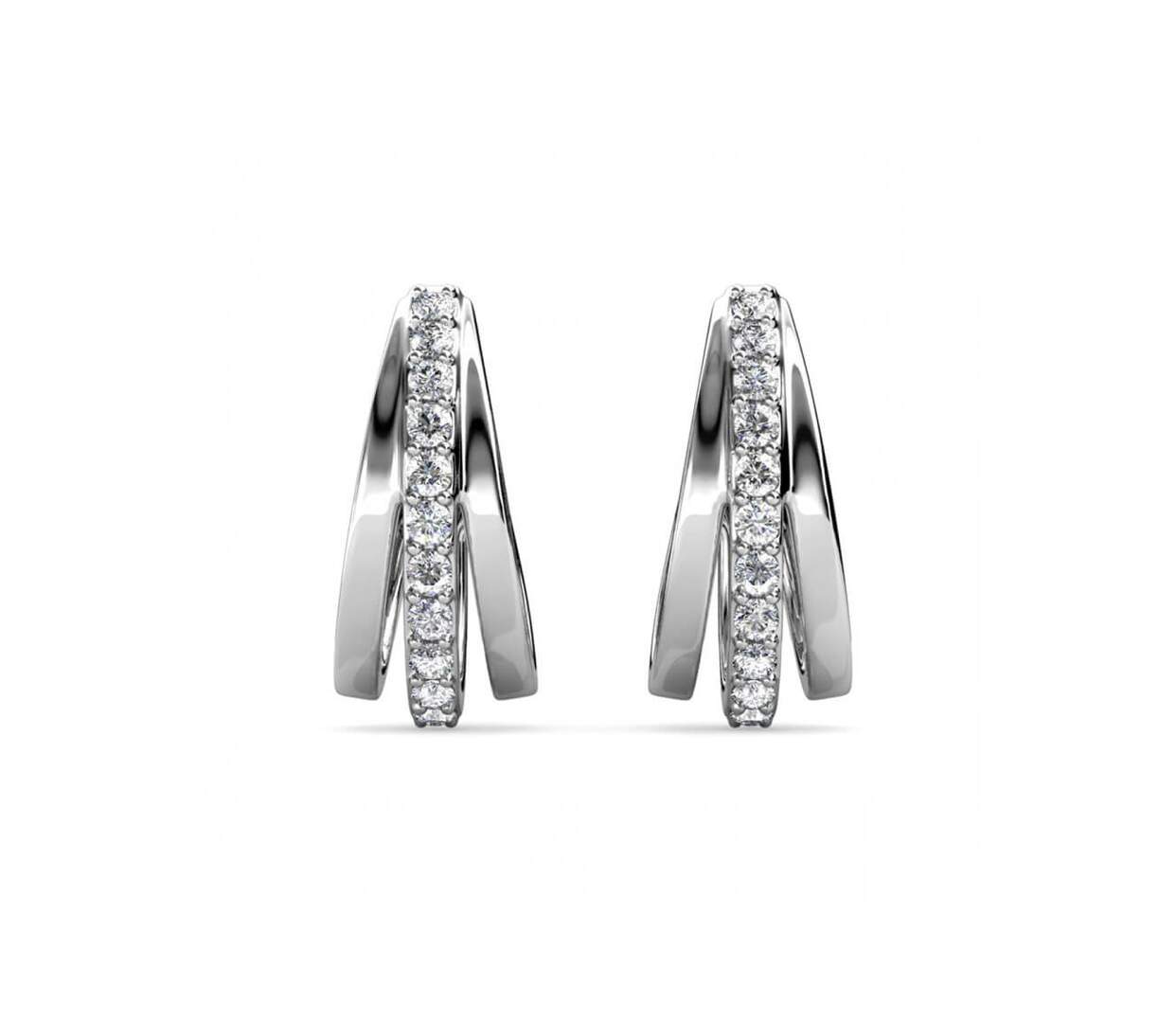 Boucles d'oreilles Aurielle Hoop, Cristal d'Autriche-3