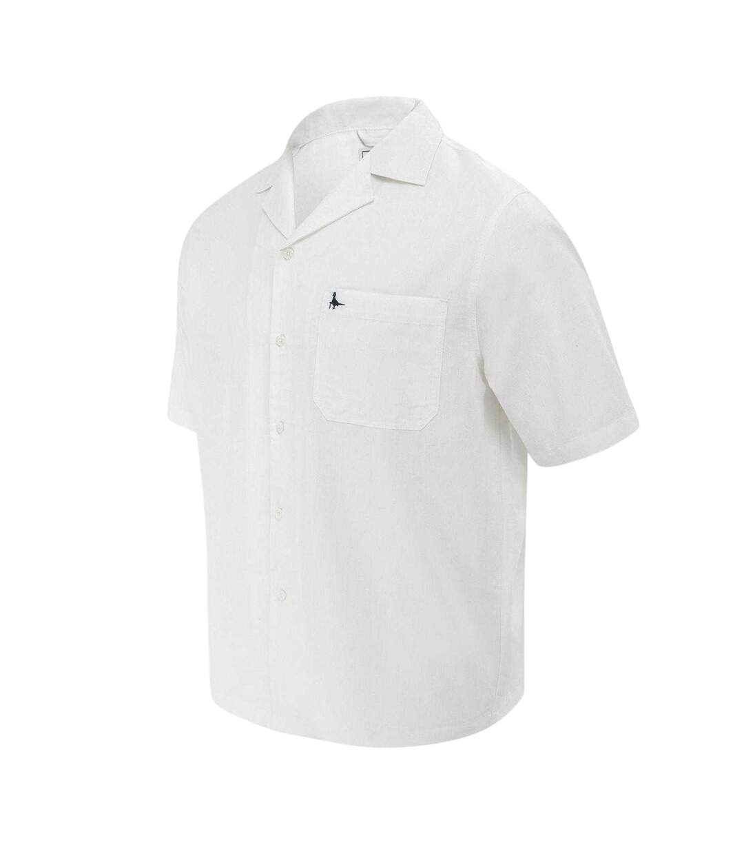 Chemise Manches Courtes Motif/style À Motifs Homme Blanc Jack Wills-3