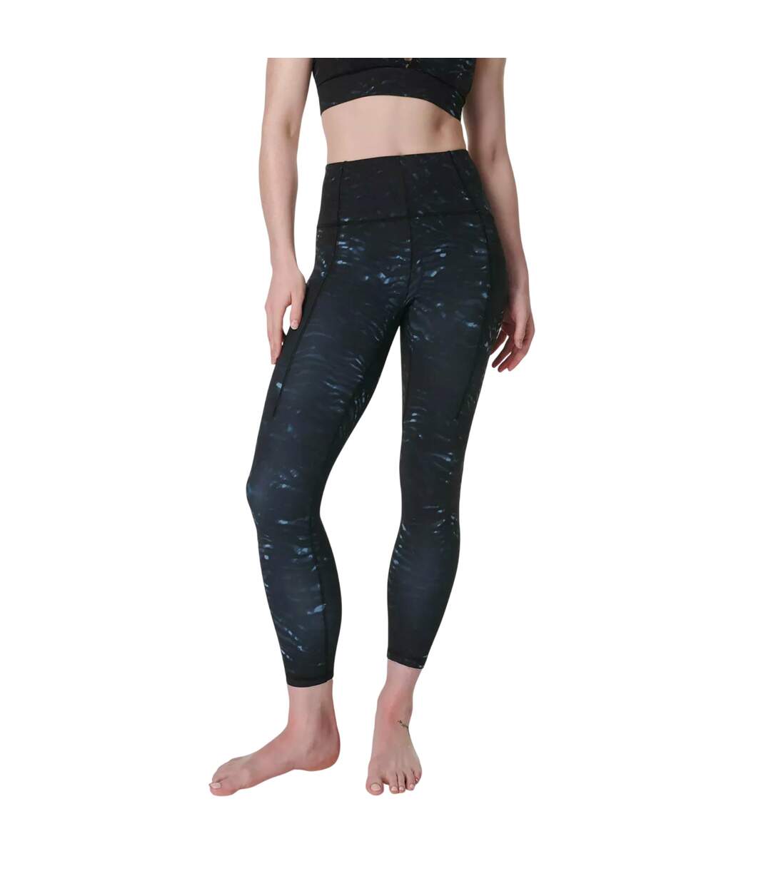 Legging 7/8 Yoga Motif/style Imprimé Tigre Femme Bleu Sweaty Betty-4