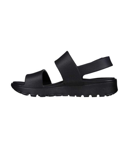 Womens/ladies Arch Fit Flat Sandals Black Skechers