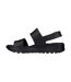 Womens/ladies Arch Fit Flat Sandals Black Skechers-2