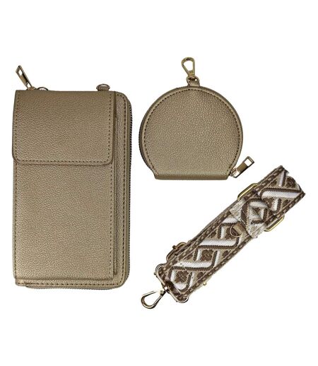 Ladies Faux Leather Wallet With Strap & Coin Purse Multi Compartment Design