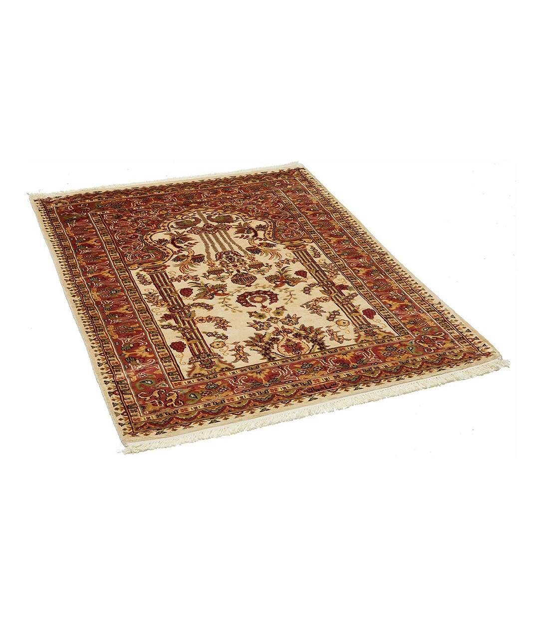 Authentique tapis d'Orient fait main en soie JIHANGIR 66-3