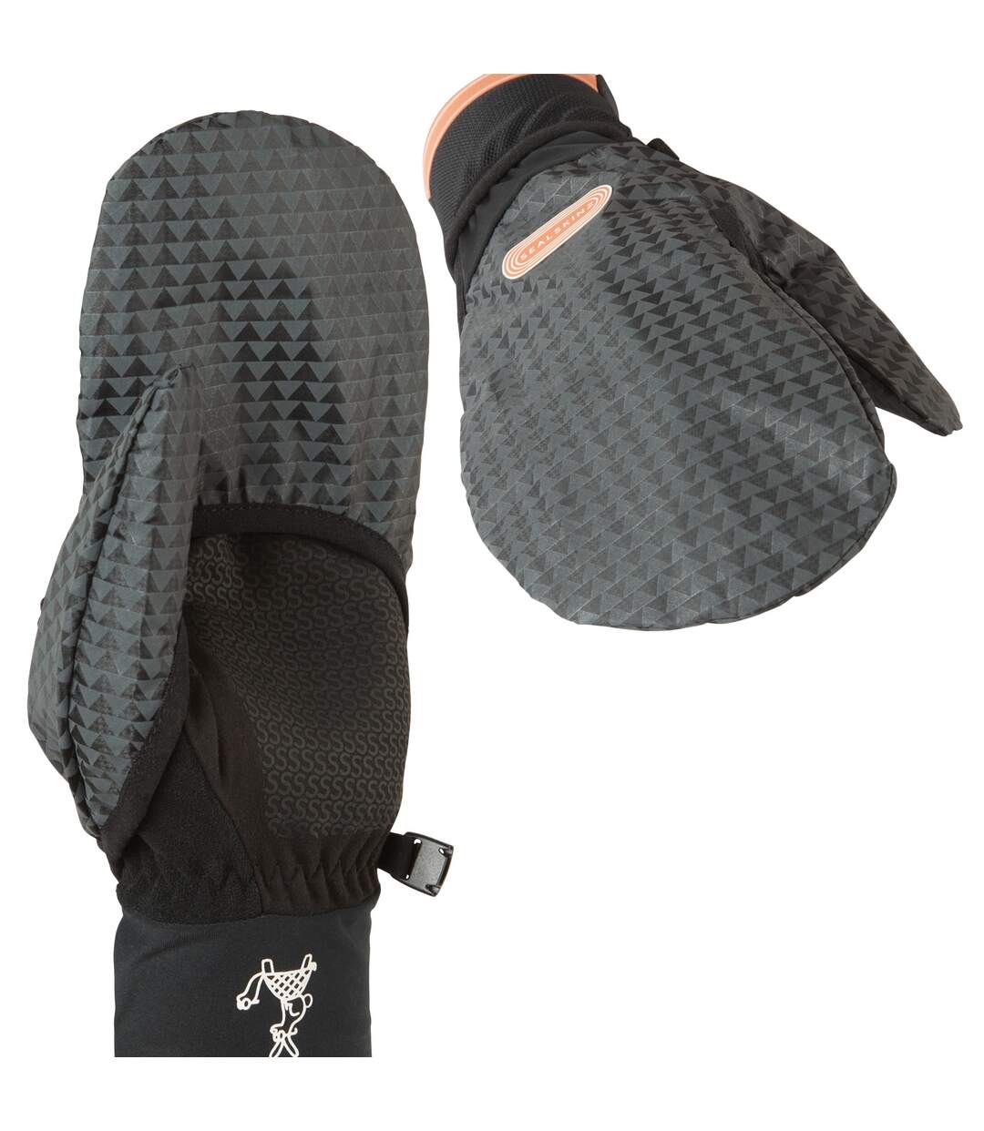 Water Repellent Running Convertible Gloves for Men and Women-5