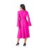 Robe mi-longue femme rose Principles