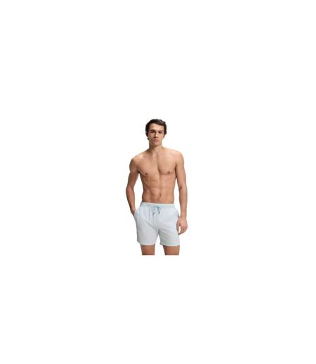 Mens Quick Dry Relaxed Fit Swim Shorts Open Blue Boss