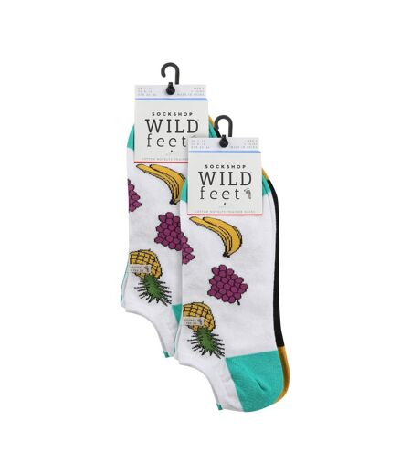 6 Pairs Mens Novelty Trainer Socks | Low Cut Funny Design Socks for Summer
