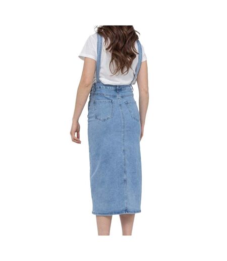 Robe salopette en jean bleu femme monday premium - l