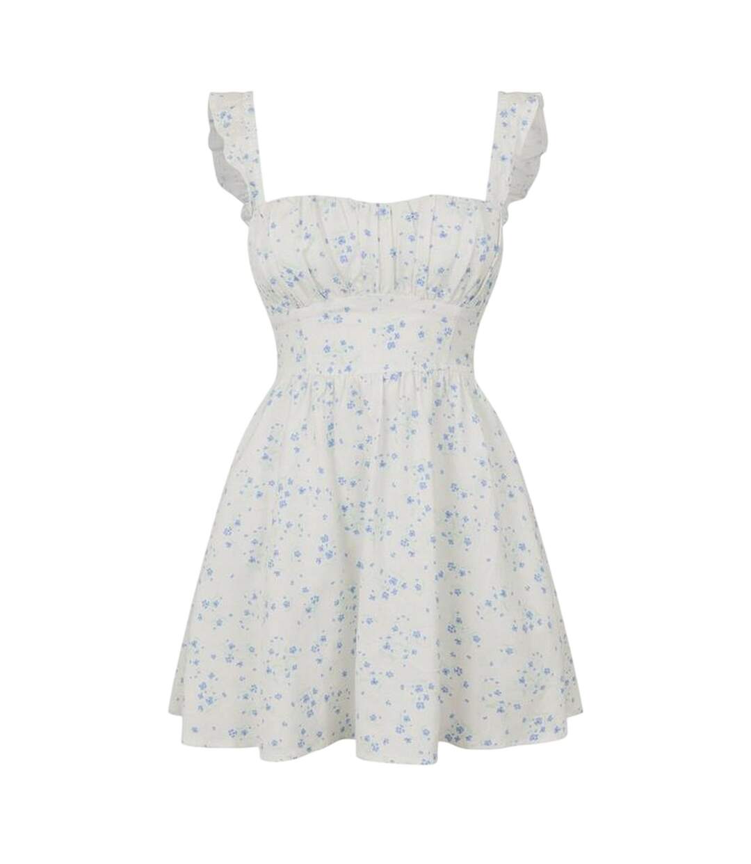 Robe Courte Motif/style Imprimé Intégral Femme Blanc Bleu Jack Wills-2