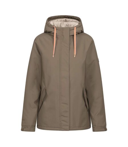Veste Imperméable Unie À Capuche Yulia Femme Kaki Clair Trespass