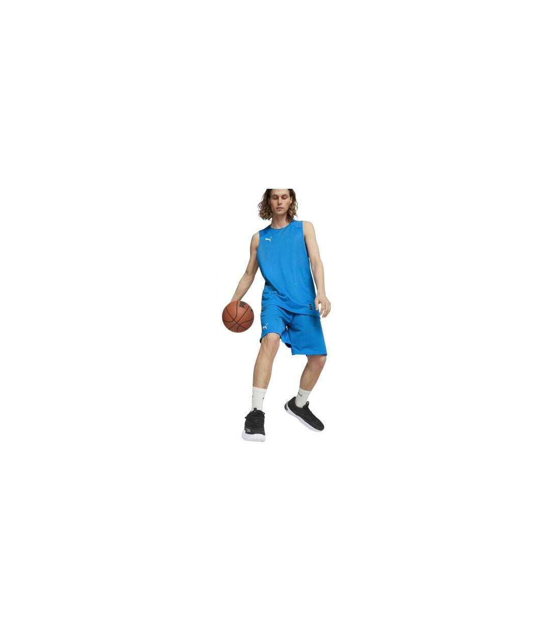 Short De Basket Team Homme Bleu Électrique Puma-1