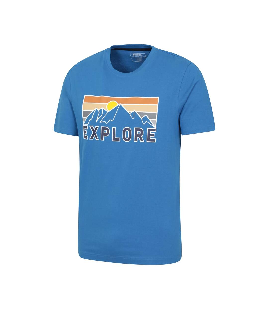 T-shirt Explore Homme Bleu Mountain Warehouse-3