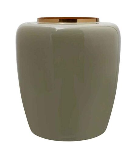 Vase Design en Métal Artisse 36cm Menthe & Or