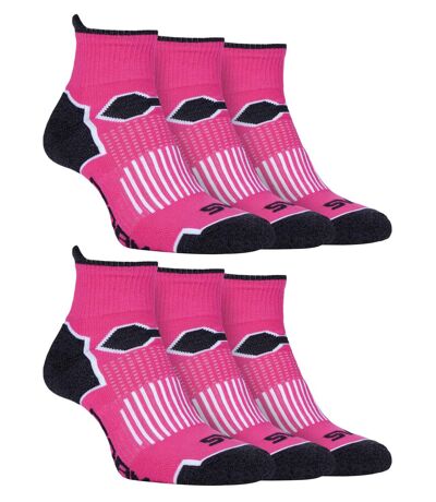 6 Pack Ladies Cushioned Ankle Sports Socks with Arch Support | Storm Bloc | Padded Heel & Toe Running Sports for Women