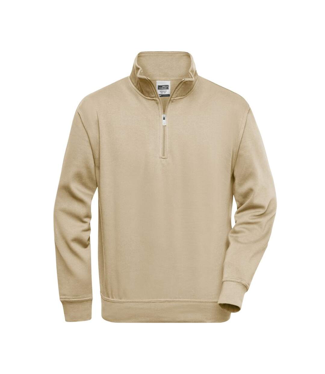 Sweat Workwear Homme Beige Gris James And Nicholson-1