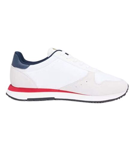 Mens Runner Leather Trainers Red White Blue Tommy Jeans