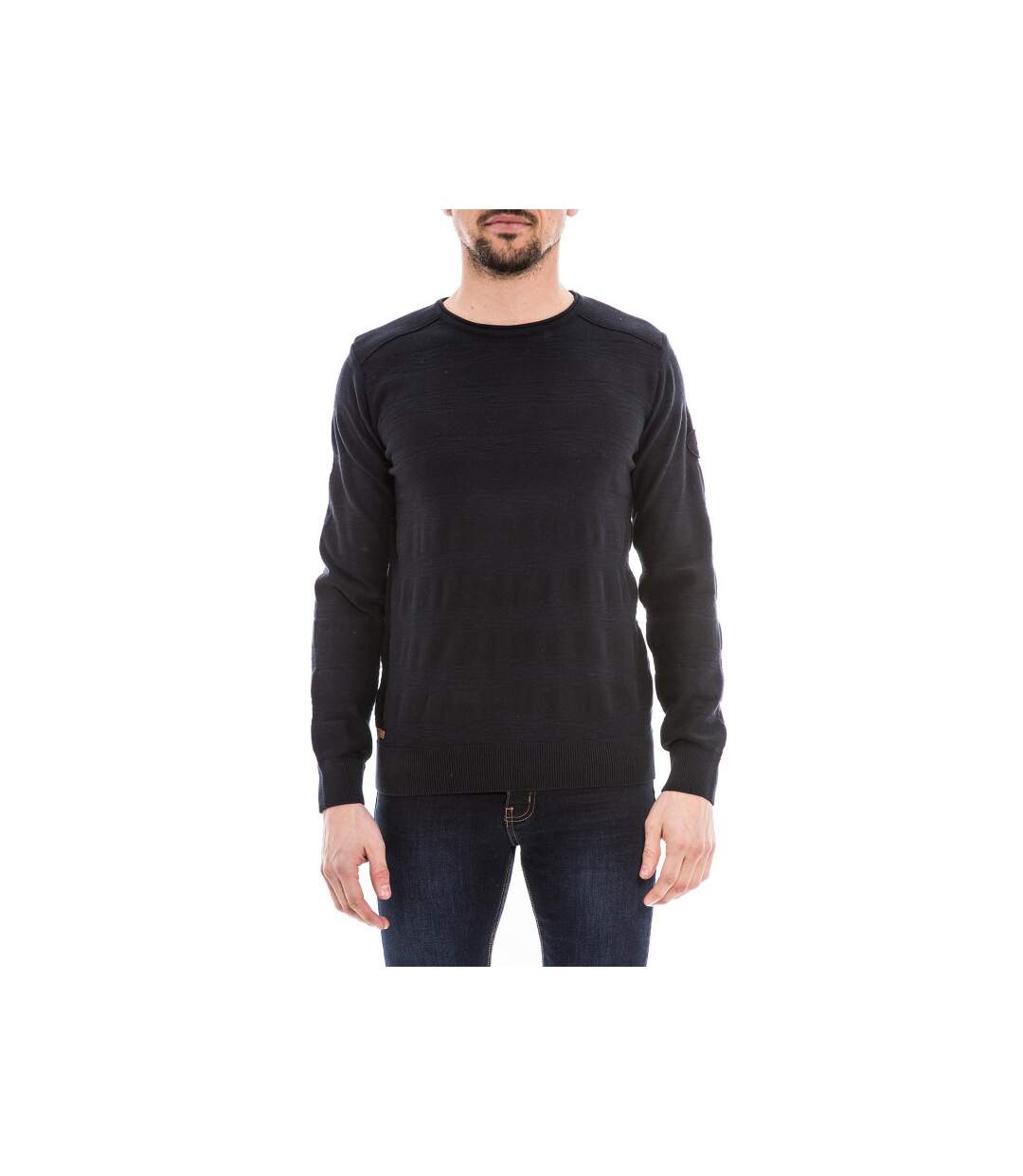 Pull col rond pur coton ADALYS-1