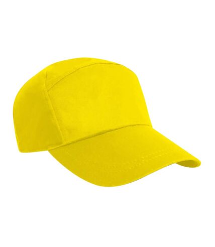 Casquette unie à sept panneaux mixte jaune Result