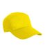 Casquette unie à sept panneaux mixte jaune Result